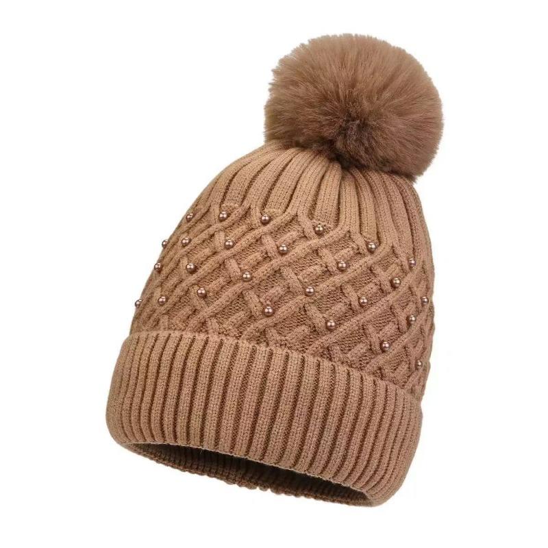 

Winter new chenille wool hat women s plush warm fashion knitted women s hat cycling pullover hat