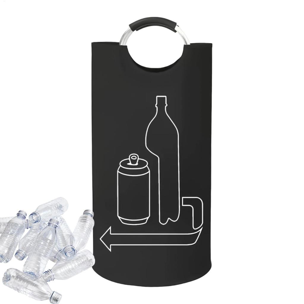 Large Capacity Bottles Collection Container with Handles 115L Oxford Waste Glass Storage Container Home Organizer for Kitchen
