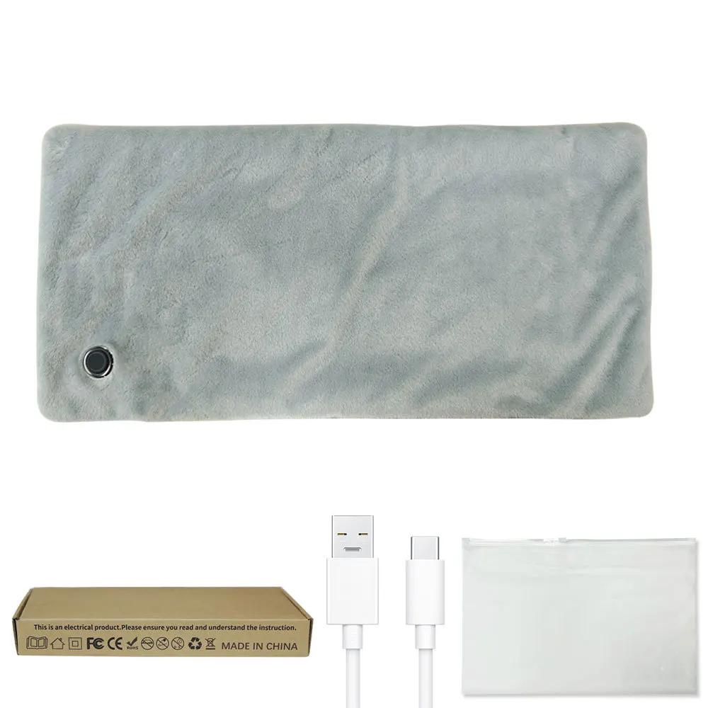 USB 5V Electric Heating Pad for Cramps & Back Pain Relief Heat Pad with 59 INCH Cable Mini Heated Blanket,19.6*11.8 INCH
