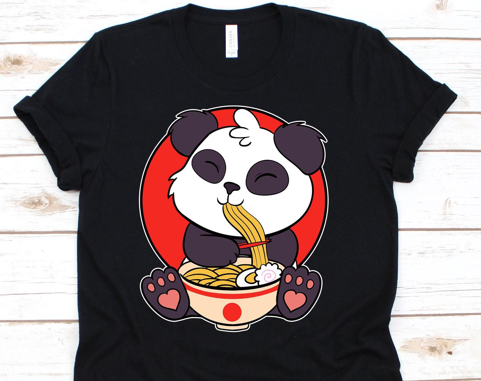 Ramen Panda Shirt, Japanese Noodle, Ramen T-Shirt, Ramen, Chopstick Shirt, I Love Ramen, Panda Shirt, Panda Gifts, Panda Bear XL