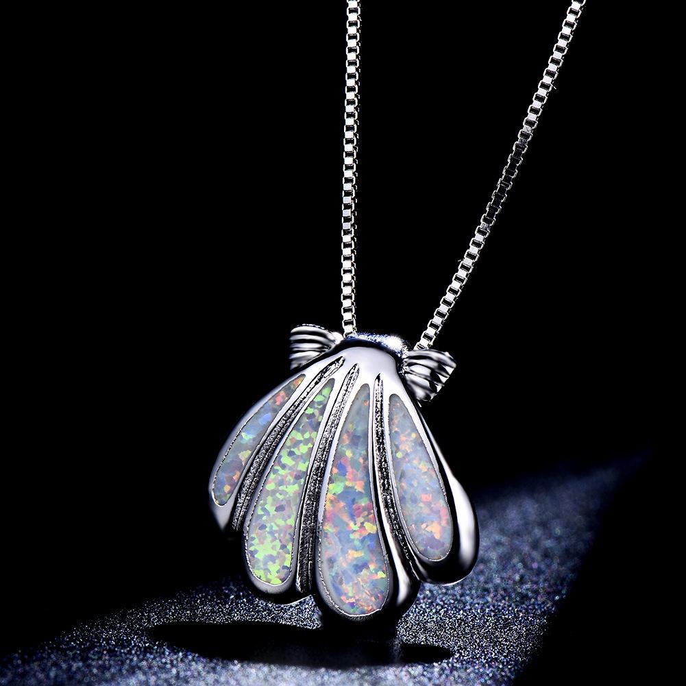 European and American Fashion Blue Australian Treasure Shell Necklace Feminine Temperament Personality Versatile High End Accessories