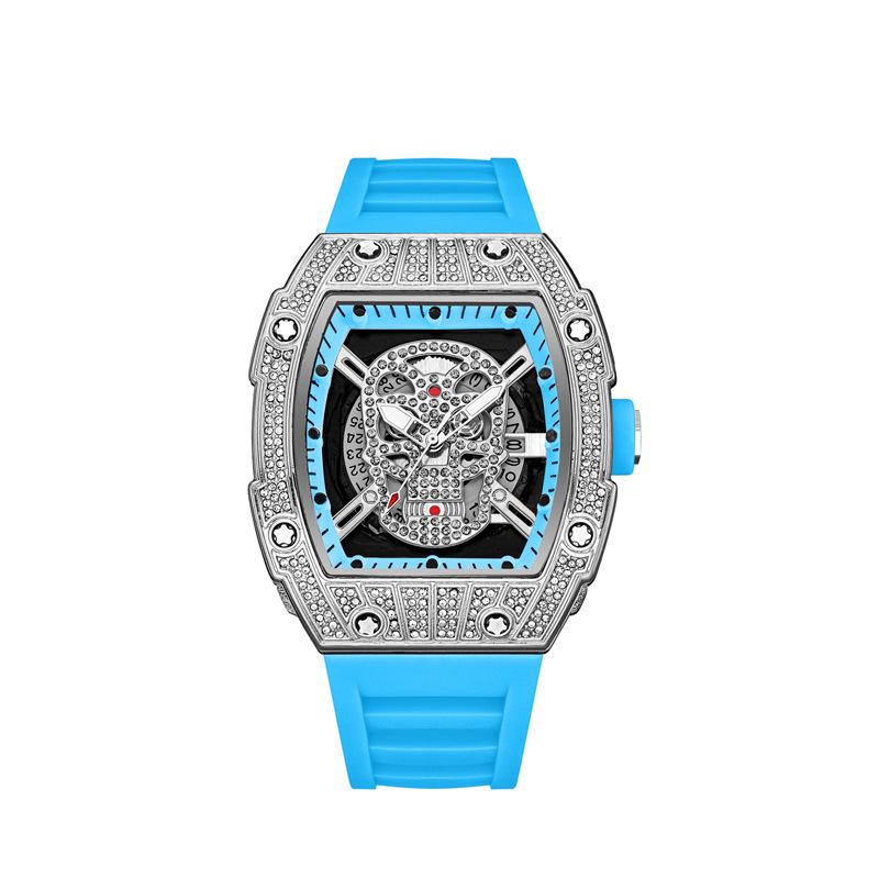 Richard Fully Automatic Men's Diamond-Studded Starry Sky Quartz Watch - Fashionable Hollow Design