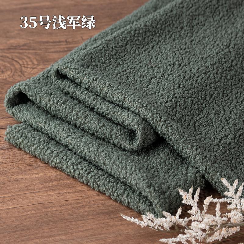 Teddy Plush Fabric Elasticity Soft By The Meter for Toys Pet Nest Cushion Handmade DIY Sewing Faux Lamb Fur Cloth Beige White