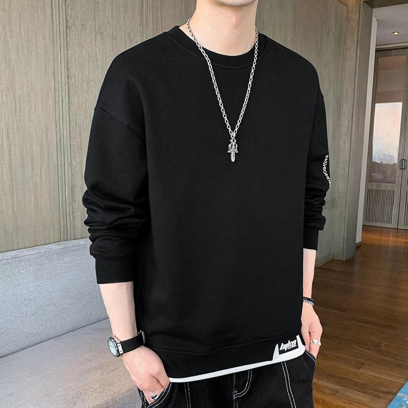Men's Sweatshirt Spring and Autumn New Fashionable Loose Casual Long Sleeve Round Neck Trendy Brand Korean Top