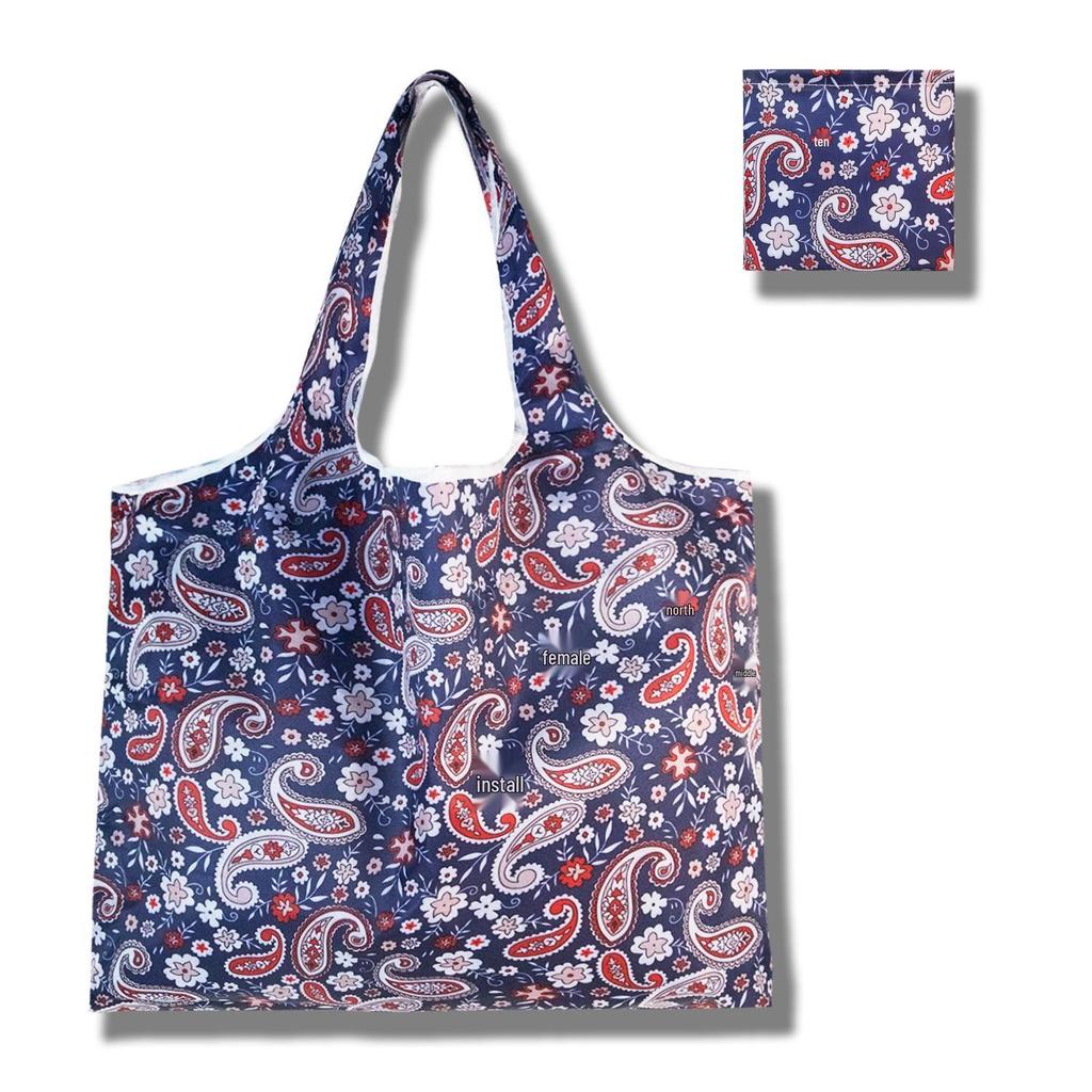 Eco-Friendly Large Capacity Foldable Tote Bag - Creative, Portable, Printed, and In Stock
