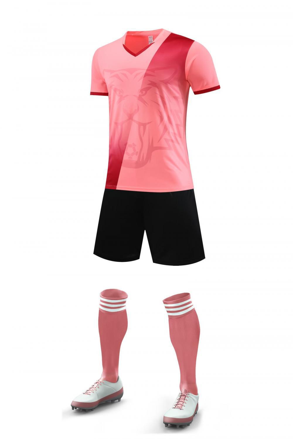 Children S Football Jersey Set Boys Autumn And Winter Sports Jersey Girls Tight Training Jersey 4XS розовый