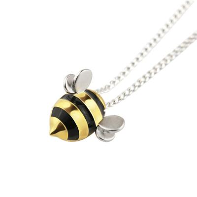 925 Sterling Silver Necklace For Women Girls Bee Charm Pendent Elegant Bride Jewelry Dz618