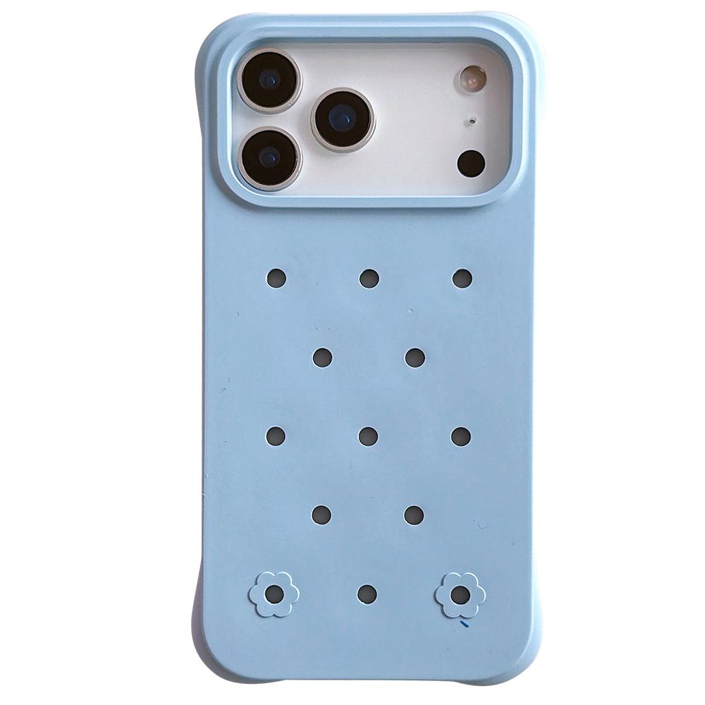 For iPhone 17 Pro Case with Multi Holes Four Corners Shockproof Silicone + PC Phone Back Cover