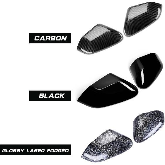 ABS Car Exterior Mirror Cover Side Rear View Mirror Covers Caps Compatible with Kia K4 2025 2026 Accessories (Glossy Black Style)