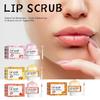 Lipstick Nourishing Lip Scrub 30g Exfoliating Lip Mask for Night Repair Strawberry Orange Honey Peach Flavors Natural Lip Care for Dry Peeling Lips