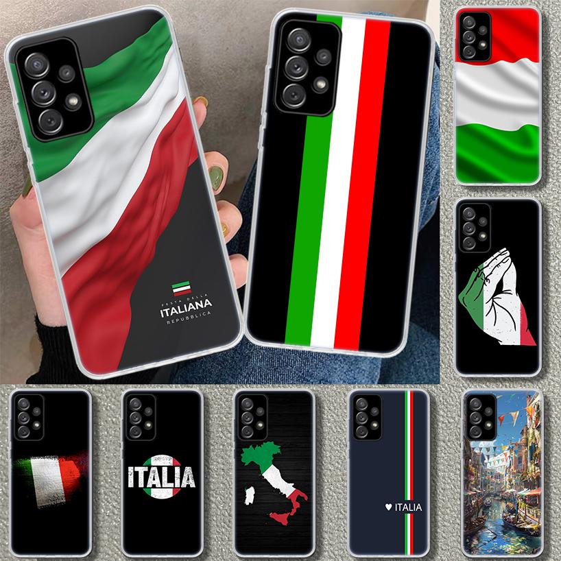 Italy Flag Phone Case Cover for Samsung Galaxy A12 A22 A32 A52 A72 A02S A51 A50S A31 A20S A10S Note 20 Ultra 10 Plus Galaxy A52