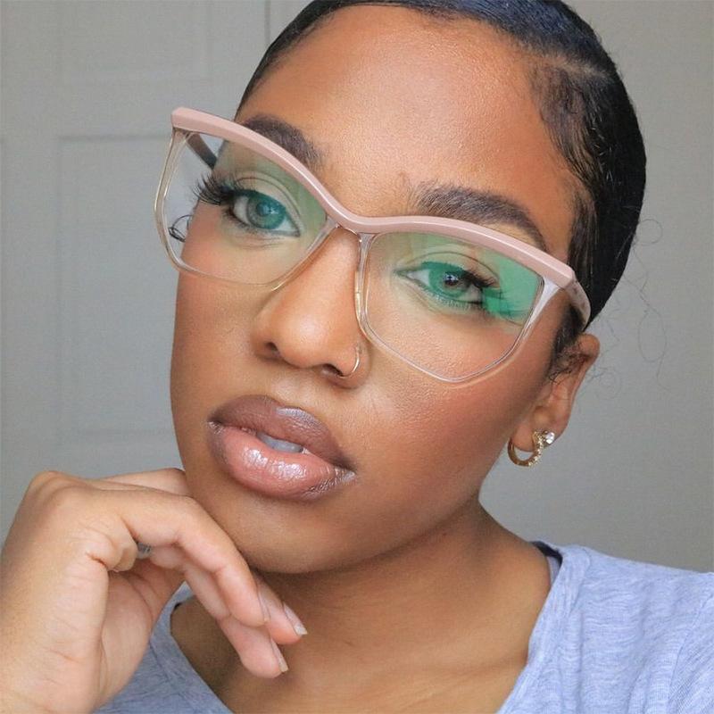 Women's Glasses, Optical Glasses, Fashionable Anti Blue Light Glasses, Frame Design, Glasses Frame, Women's Color Matching Glasses, Metal Hinge