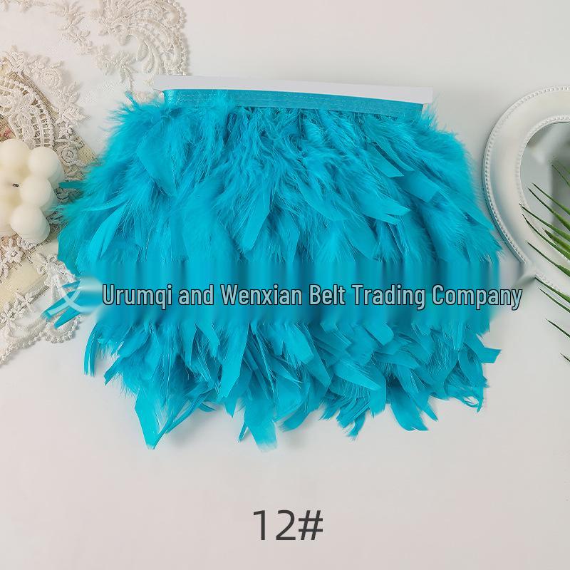 10-15CM Turkey Feather Trim for Clothing, DIY, and Jewelry Decor