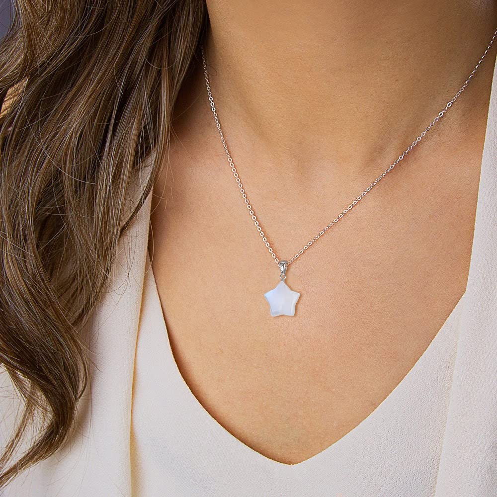 GAVU Star Moonstone Power Stone Necklace for Women [GAVU]