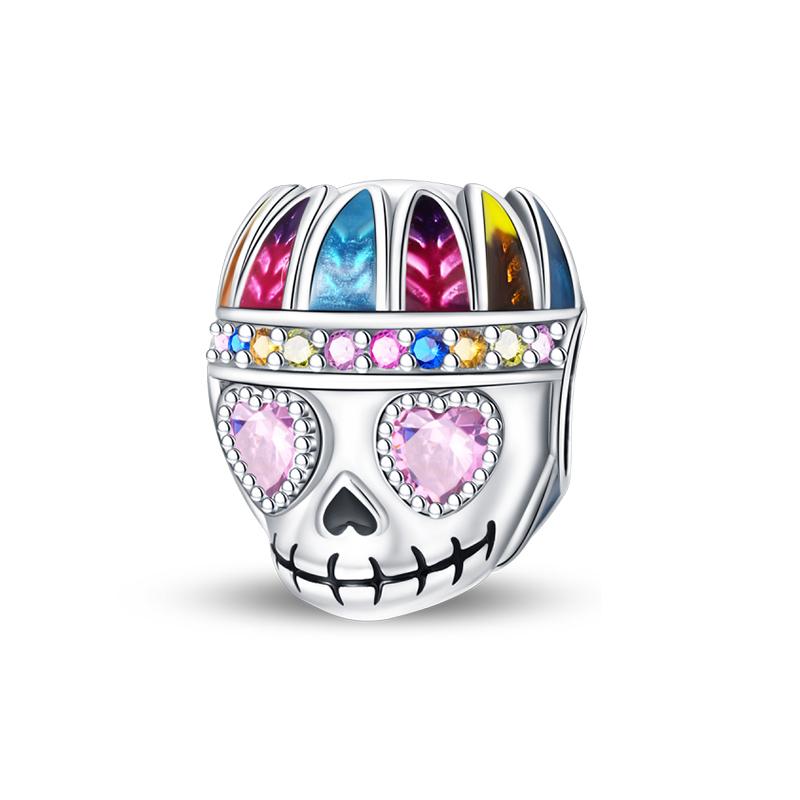 Original Copper Color Fashion Halloween Series Luminous Skull Elf Pumpkin Charms Beads Fit Qikaola Bracelets Diy Jewelry