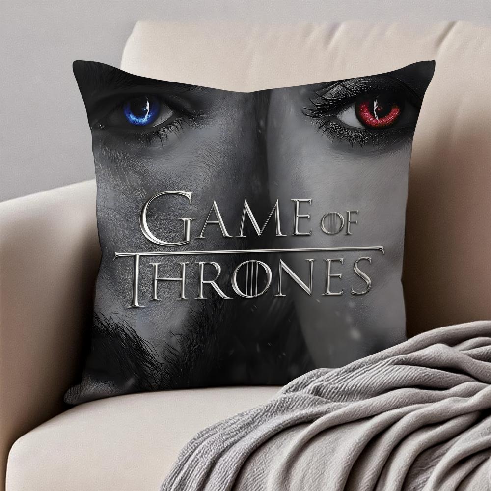 Fashion GGame Of Thrones TV icons Cushion Cover Pillowcase Antidustmite Invisible Zipper Short Plush Sofa Cushion