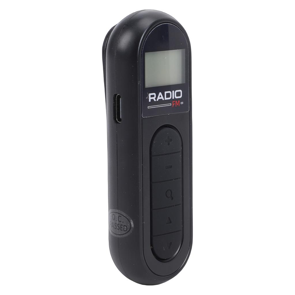 FM Radio Rechargeable Portable   Transistor Radio with LCD Screen Headphone and Belt Clip for Jogging Walking