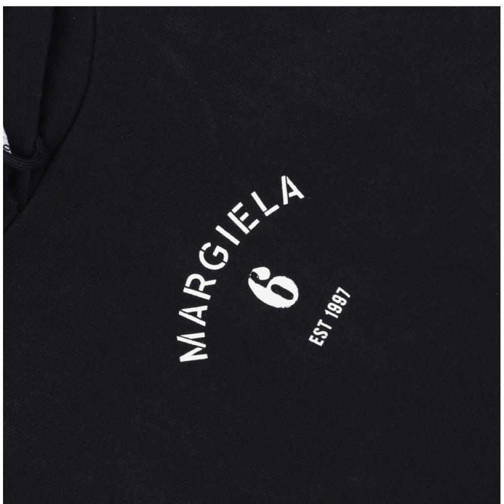 MaiSon Margiela Men S Hoodie Mm6 Numbering Logo Black Sh2gu0031 M25014 900