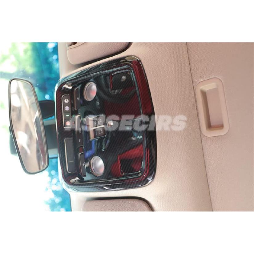Carbon Fiber Look Interior Car Roof Front Reading Light Panel Trim Cover for Cadillac ATS 2013-2019 ABS Plastic Reading Lamp Panel Decoration
