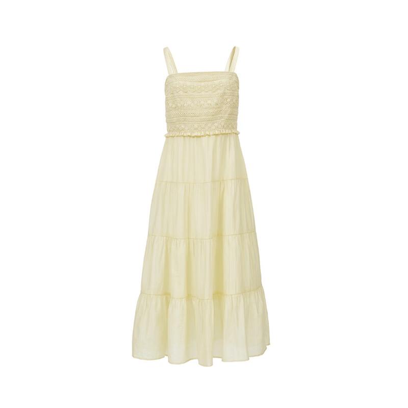 VEROMODA Women's Lace-Patch A-Line Long Dress