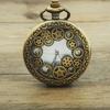 Retro Pocket Watch Hollow Gear Antique Pendant Arabic Numbers Quartz Analog Gift