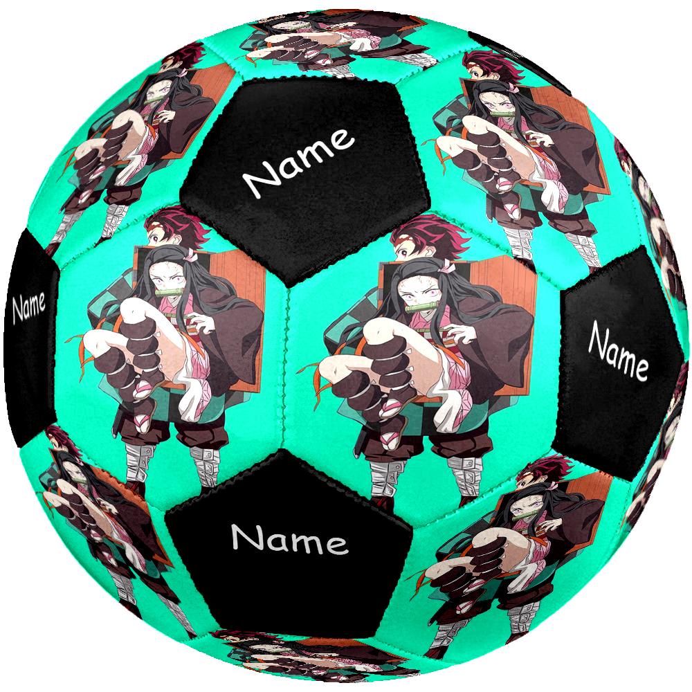Custom Name Demon Slayer Theme Size 5 Soccer Ball, Suitable for Both Indoor and Outdoor Matches, a Gift Suitable for Everyone.