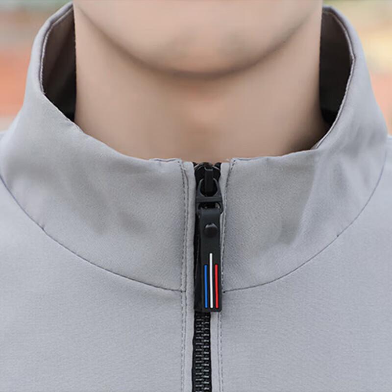 ROMON Men's Casual Windproof Stand-Collar Jacket