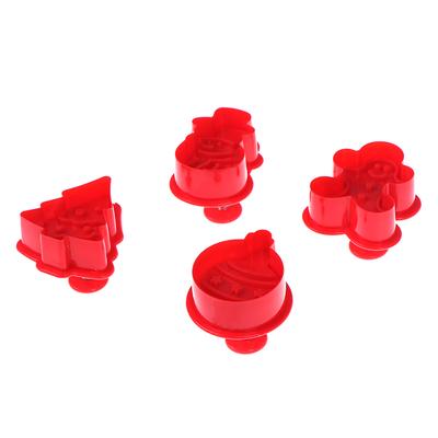 4 pezzi/set di stampi per biscotti di Natale, stampi per biscotti 3D, stampi fai da te per dolci