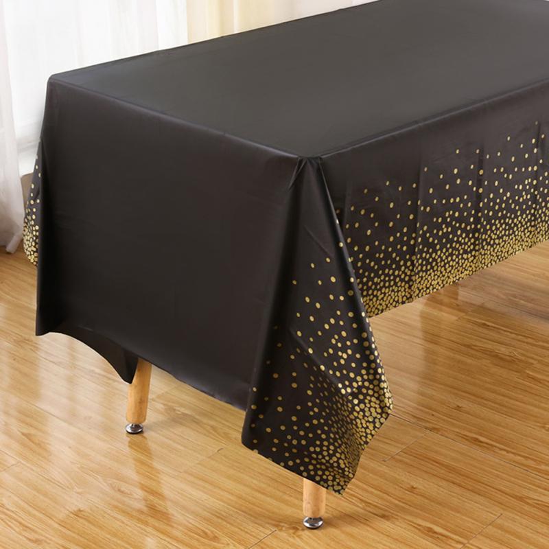 Fata de Masa de unica folosinta Gold Dot, Decoratiuni dreptunghiulare Fete de masa, Pentru Cocktail de Ziua de Absolventa