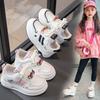 Children's Sports Shoes with Waterproof Leather Surface, New Autumn and Winter Models for Older Children, Girls' White Shoes, Non-slip and