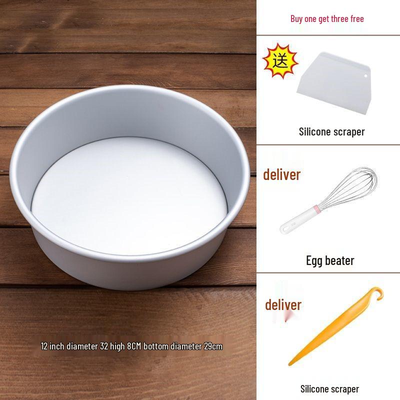 Aluminum Alloy Non-Stick Baking Pan with Removable Bottom for Chiffon Cakes and Mousse