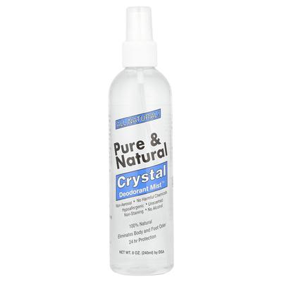 Saf ve Doğal, Crystal Deodorant Mist™, Kokusuz, 8 oz (240 ml)
