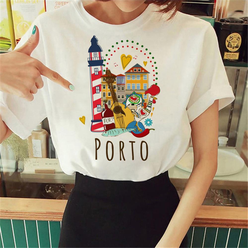 Portugal T Shirt Women Funny Streetwear Comic T-shirts Girl Y2k Comic Streetwear Clothes