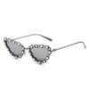 Cat-Eye Geometric Rhinestone Triangle Sunglasses