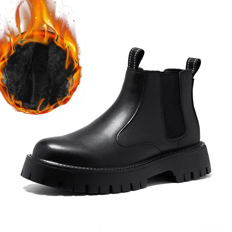 

мужские повседневные деловые офисные челси ботинки больших размеров осенне-зимняя обувь ковбойские ботинки из натуральной кожи крутые ботильоны на платформе 275