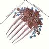 high quality6pcs Set Flower Pattern Bride Wedding Hair Comb Crystal Rhinestone Women's Side Comb Hair Accessories