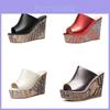 Summer Womens Platform Flip Flops With Pu Material And Rubber Sole For Casual Wear
