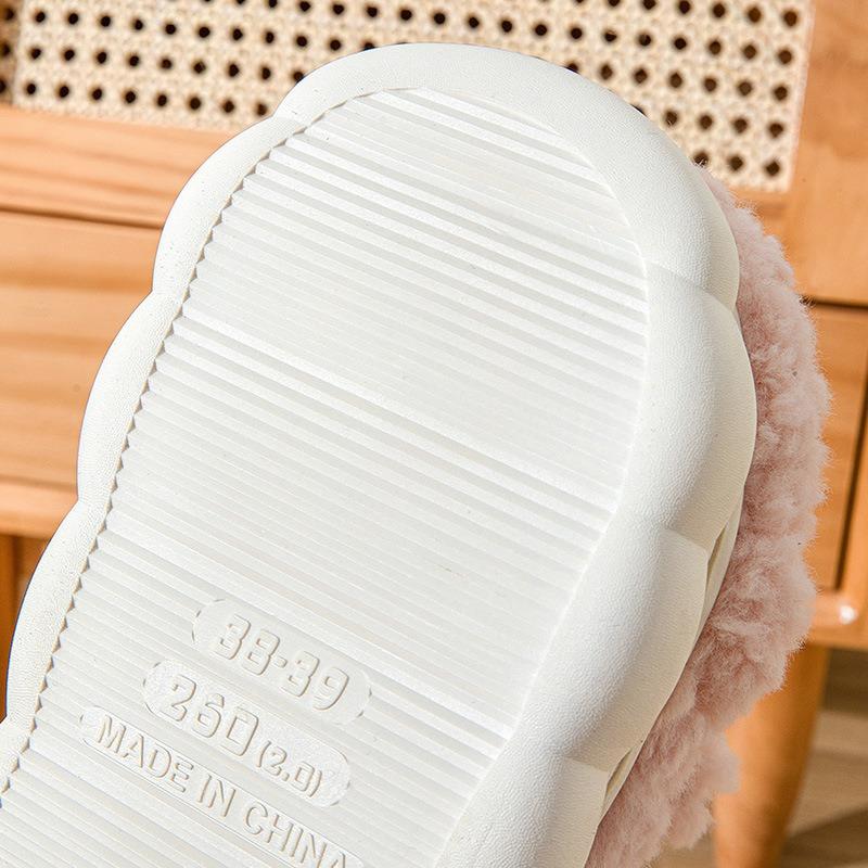 Cartoon Cotton Slippers Women's Autumn and Winter Warm and Comfortable Thick-soled Indoor Household Cute Plush Confinement Shoes