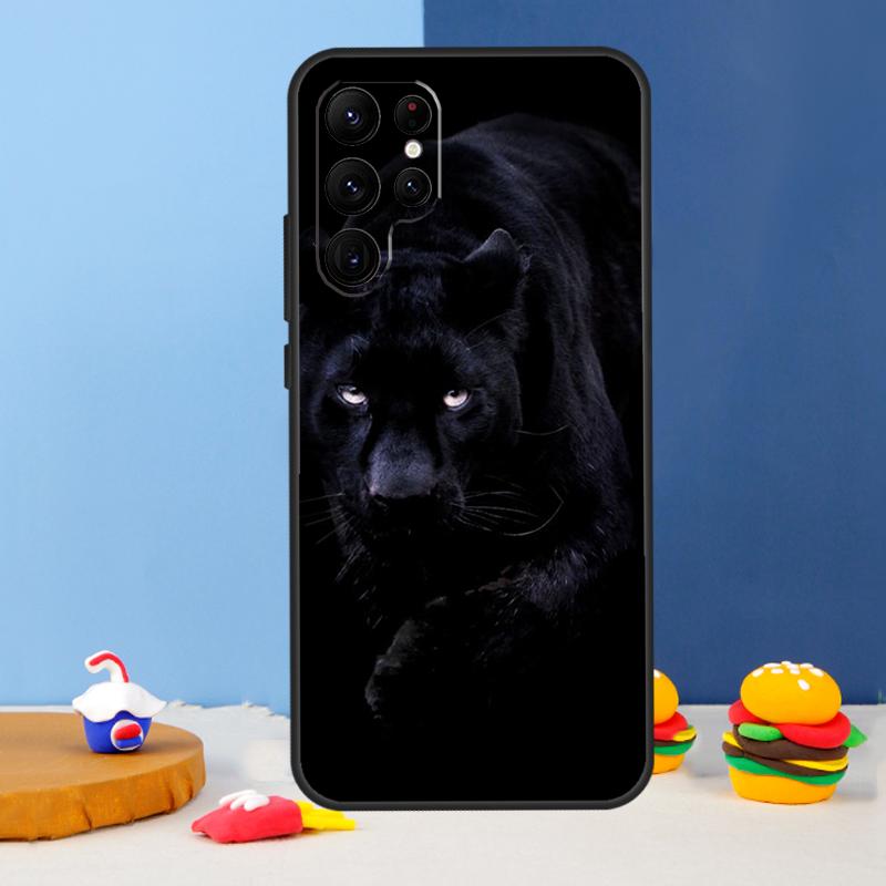 Cheetah Panther Phone Case For Samsung Galaxy S24 Ultra S9 S10 S20 FE S22 S21 S23 Plus S25 Ultra Cover Coque