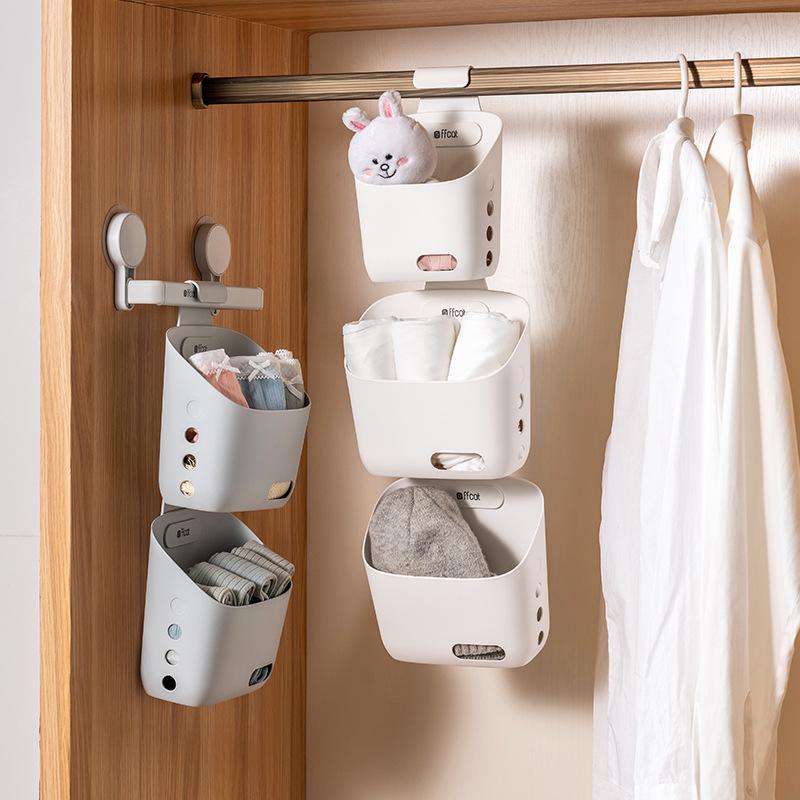 Wall-Mounted Interlocking Storage Basket for Bathroom, Kitchen, and Dormitory