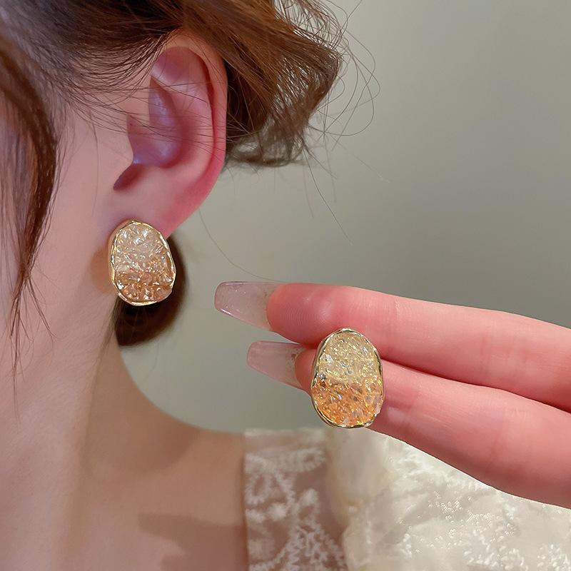 GemChic Women's Earrings Trendy Ear Stud Needle Gradient Imitation Gem High-Grade Earrings Exquisite Birthday Christmas Jewelry Gift