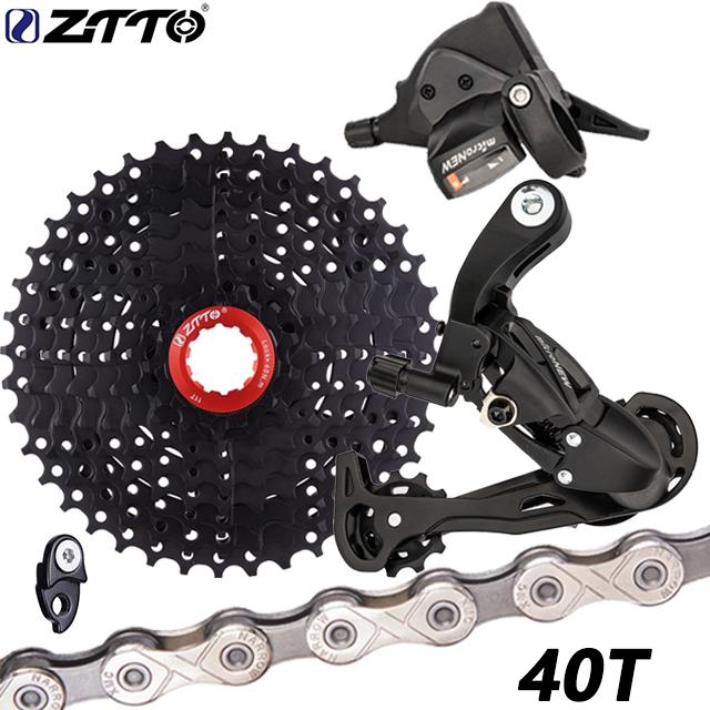 ZTTO MTB 9 Speed Set 1X9 Shifter Rear Derailleur 9V 50T Cassette K7 Sprocket Parts For m370 m430 m590 DEORE Single Crank System