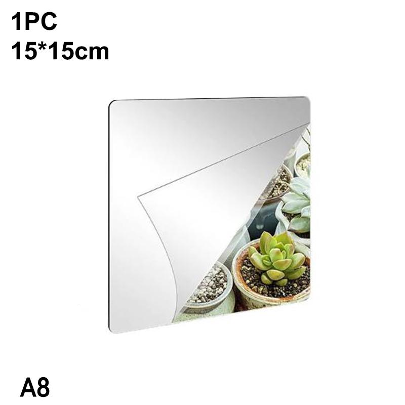 Self-Adhesive Acrylic Mirror Bathroom Shower Makeup Anti Fog Mirror Sticker Tile Shaving Mirror For Door Wardrobe Home Decor