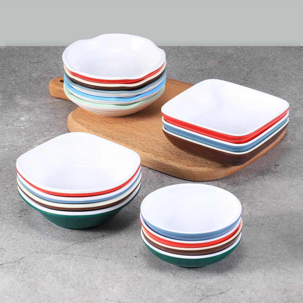 Imitation Porcelain Melamine Dipping and Snack Dish for Restaurants