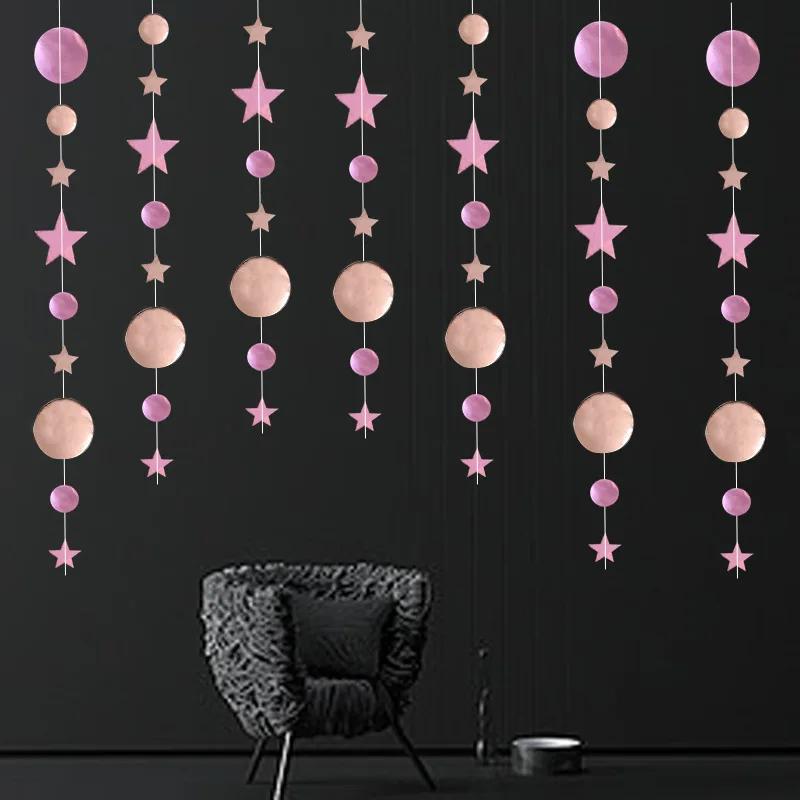 Pandantiv de Crăciun Oglindă Dublă Ghirlande Stea Aurie Petrecere Crăciun Ornamente Picătură Crăciun Fericit An Nou 2025 Decor Petrecere Pentru Casă