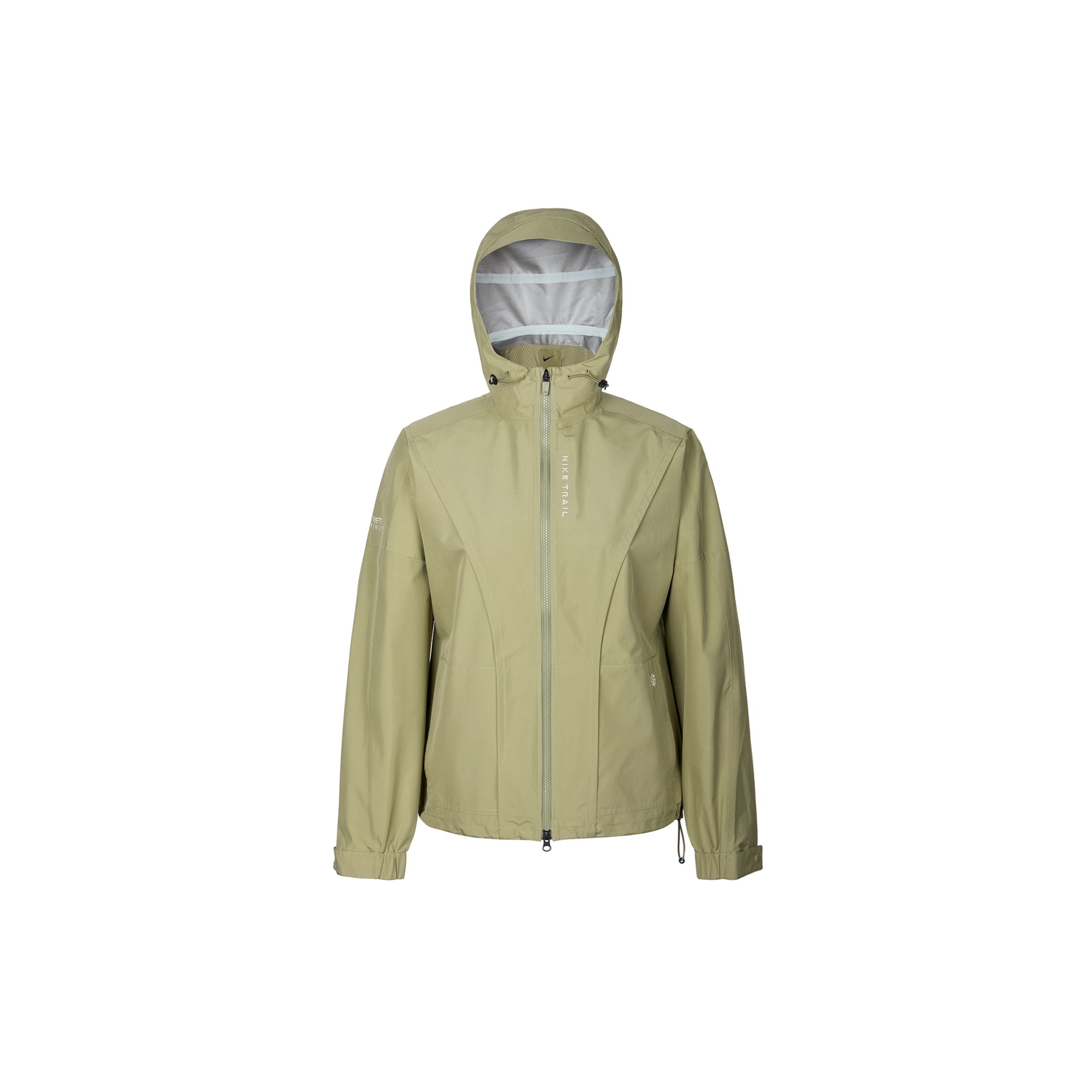 

Nike Однотонная куртка для бега по пересеченной местности с капюшоном и задним карманом. Женские куртки оливково-зеленого цвета FB7643-276 L