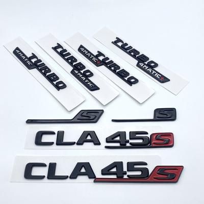 אותיות שחורות מבריקות מספרים סמל CLA45 CLA45S טורבו 4matic עבור מרצדס בנץ AMG פגוש רכב תא מטען אחורי C118 W117 מדבקת לוגו