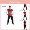 Luxury Red Adult Male Pirate Captain Costume For Party Role Play And Stage Performance