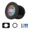 Universal 12V Voltmeter for Automobiles, Motorcycles, and Ships, Circular Waterproof LED Digital Battery Voltage Tester, Battery Testing Tool