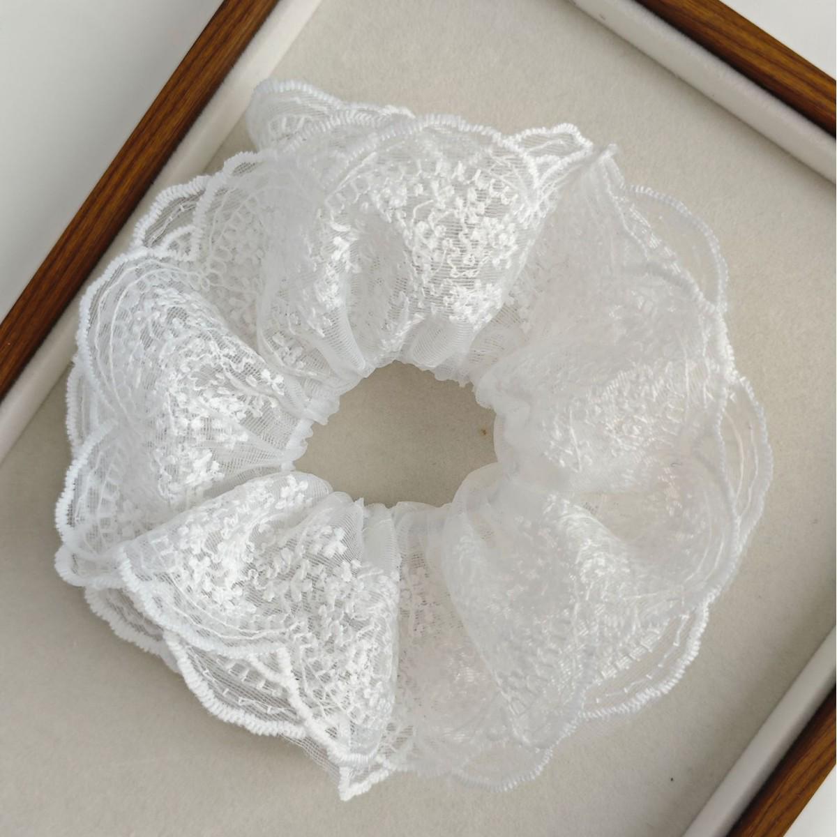 2026 Multi-Layer Lace Scrunchie: Elegant Korean-Style Hair Accessory for Women